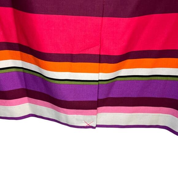 Liz Claiborne Women's Pencil Skirt Beach Rose Purple Pink White Stripe Sz 12 NWT - Picture 8 of 10